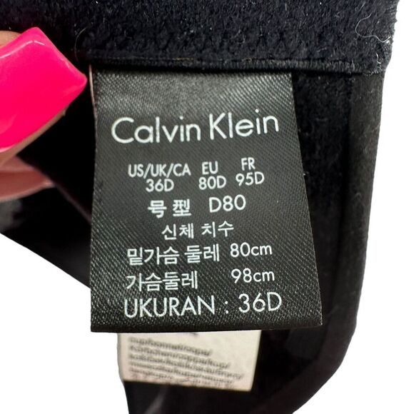 Calvin Klein Strapless Bra 36D Black Underwired Lightly Padded Back Closure Bra - Picture 6 of 9
